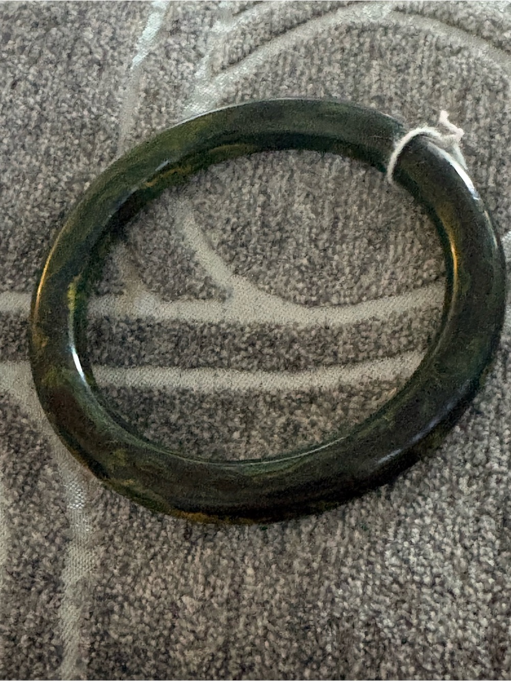 Green Marbled Resin Bangle Bracelet - Picture 11 of 11
